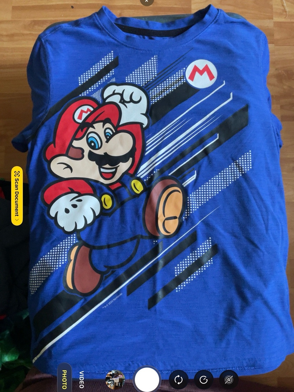 Nintendo Royal Blue Super Mario Graphic Tee with Red Accents
